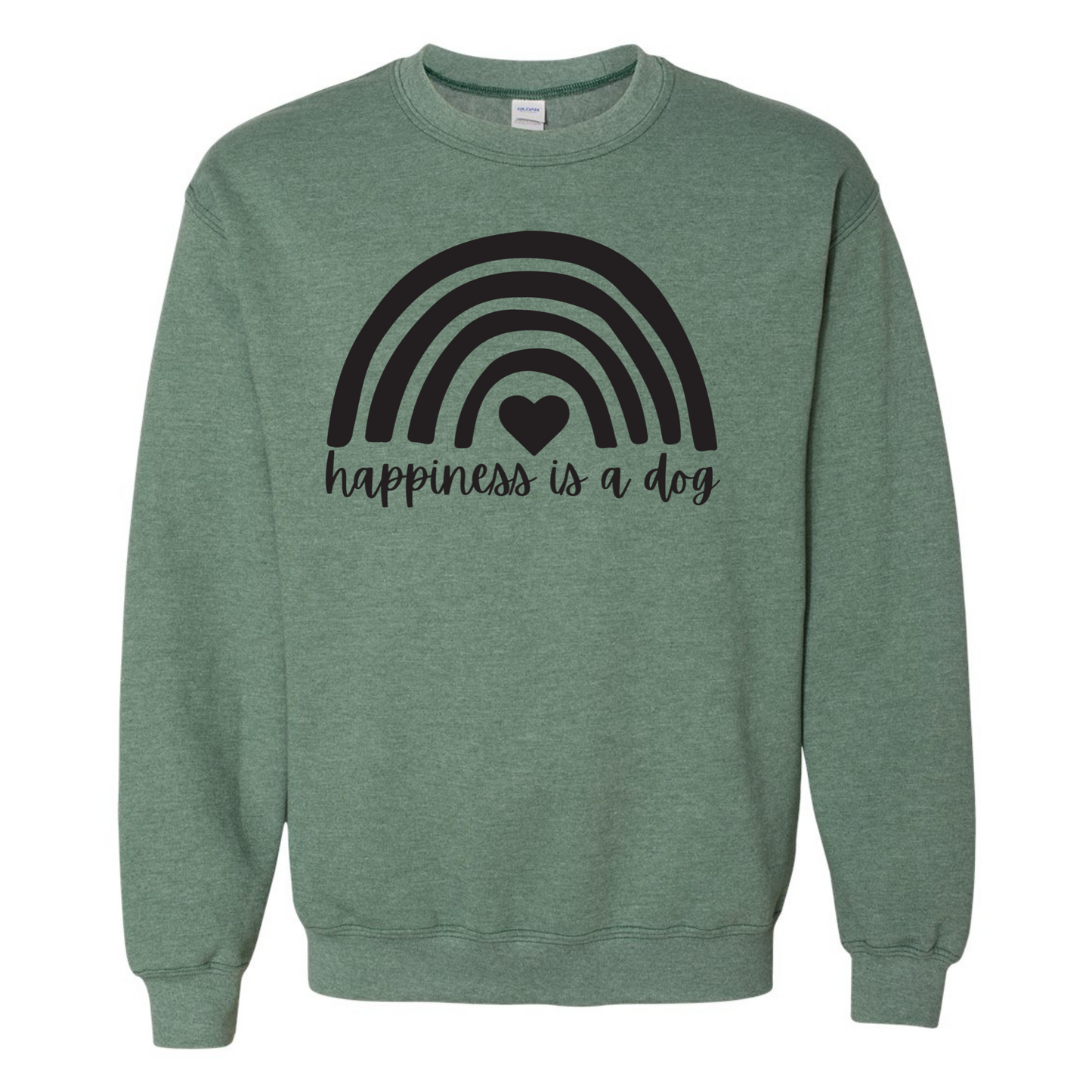 Happiness is a Dog Rainbow Crewneck
