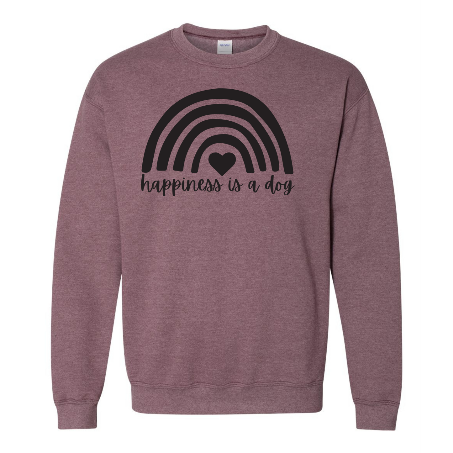 Happiness is a Dog Rainbow Crewneck