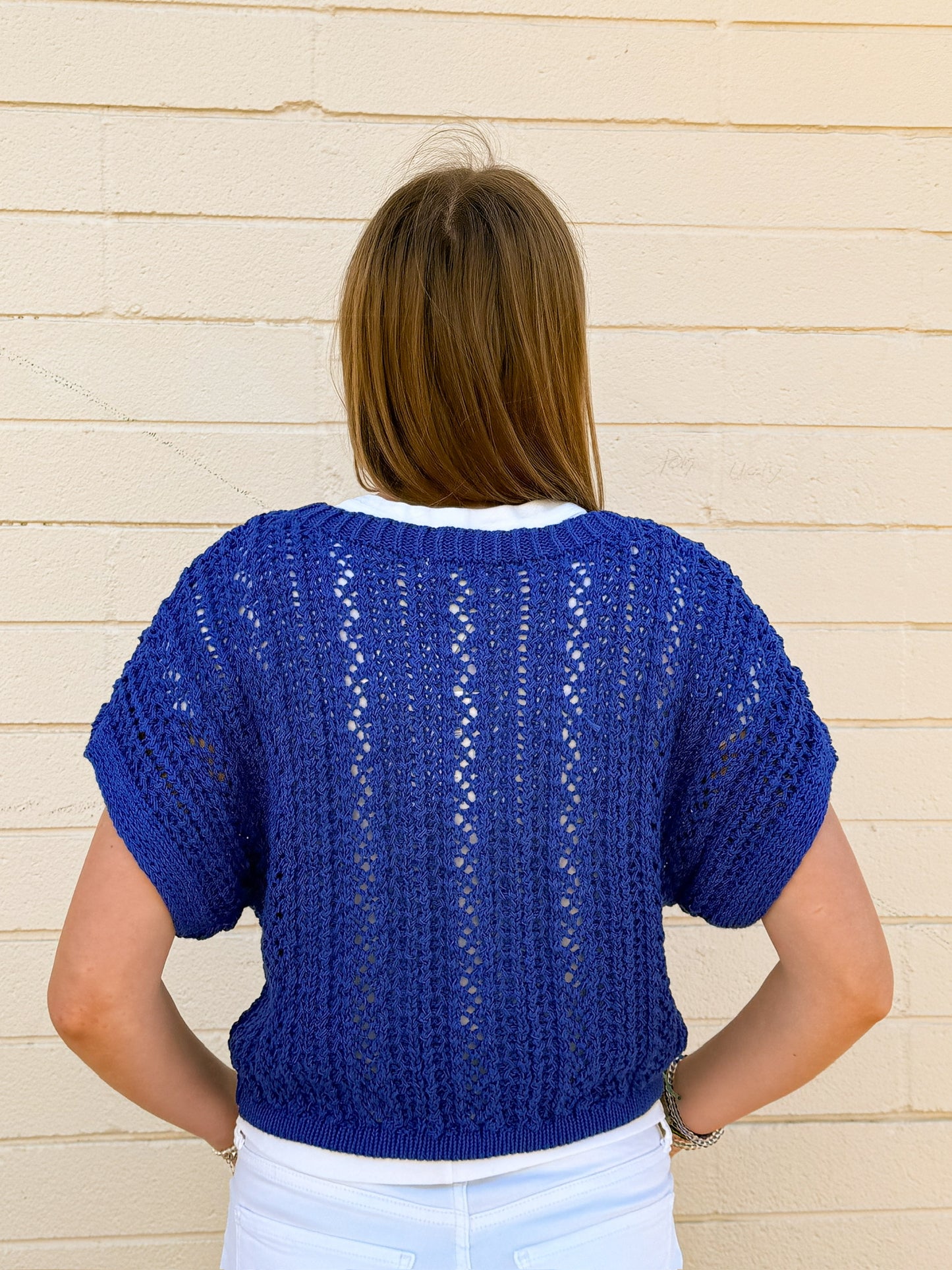 Z Supply Ballast Crochet Top - Nautical