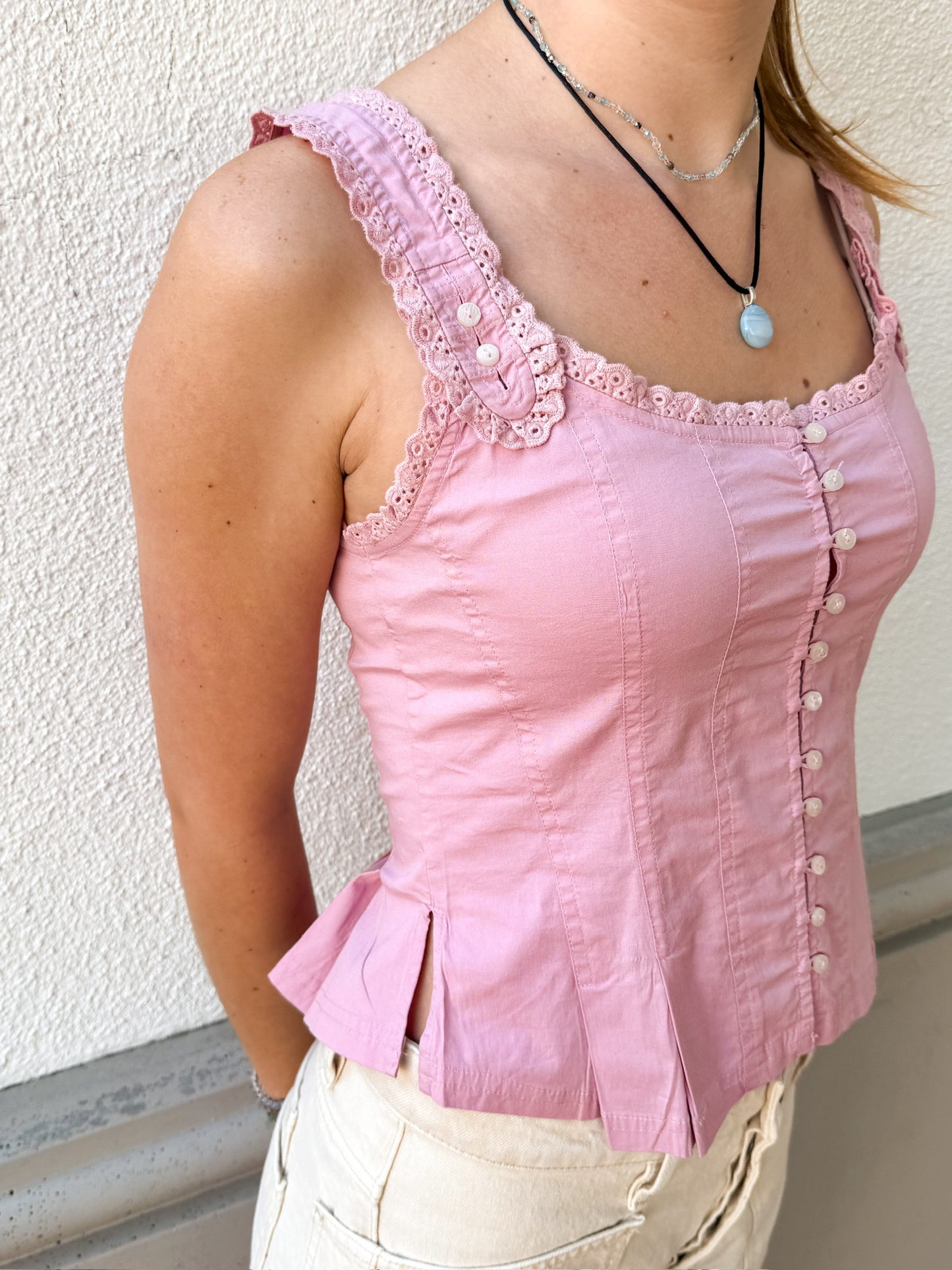 Free People Bridgette Corset Top - Pink