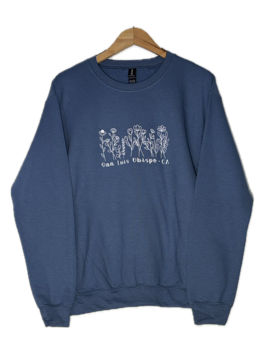 SLO Flower Line Crewneck