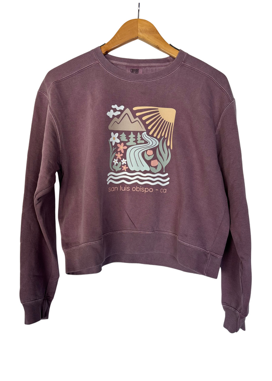 SLO Beige Bloom Crewneck