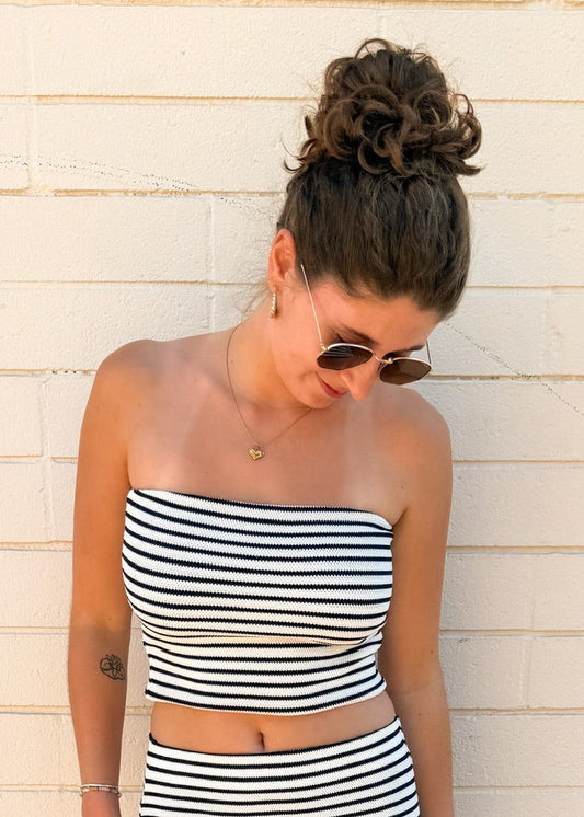 Z Supply Caffari Stripe Tube Top Eclipse