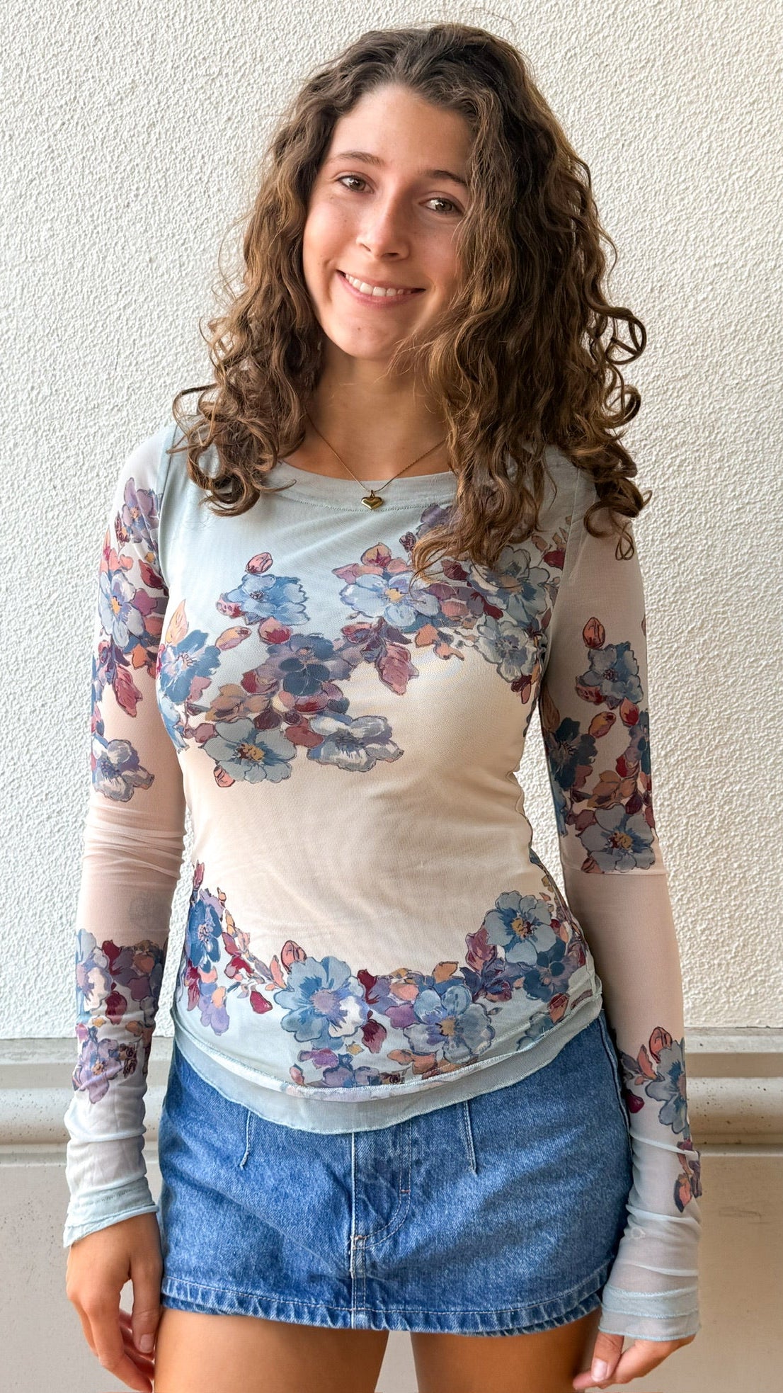 Free People Lilly Print Long Sleeve