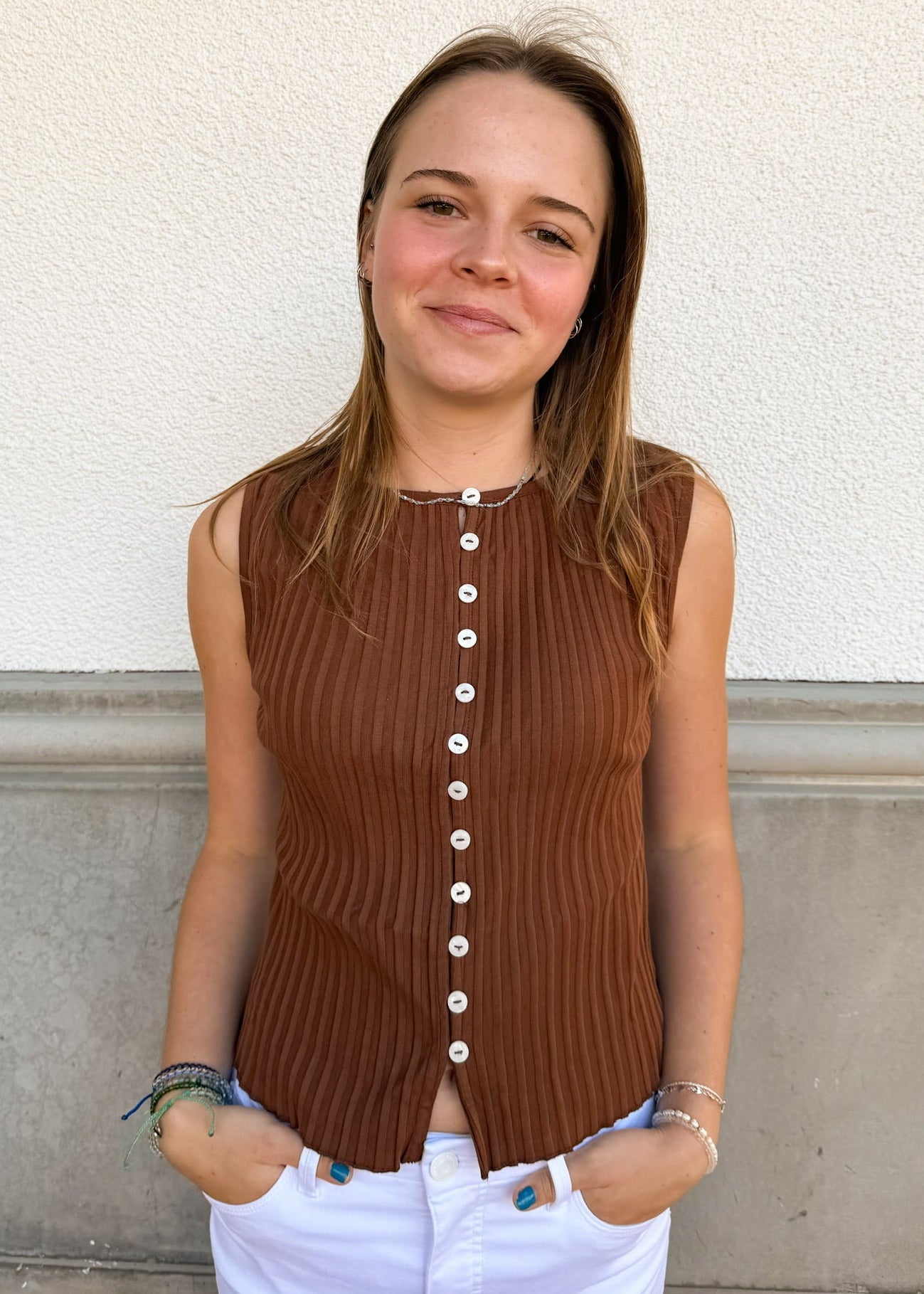 Free People Tilly Vest - Honey B