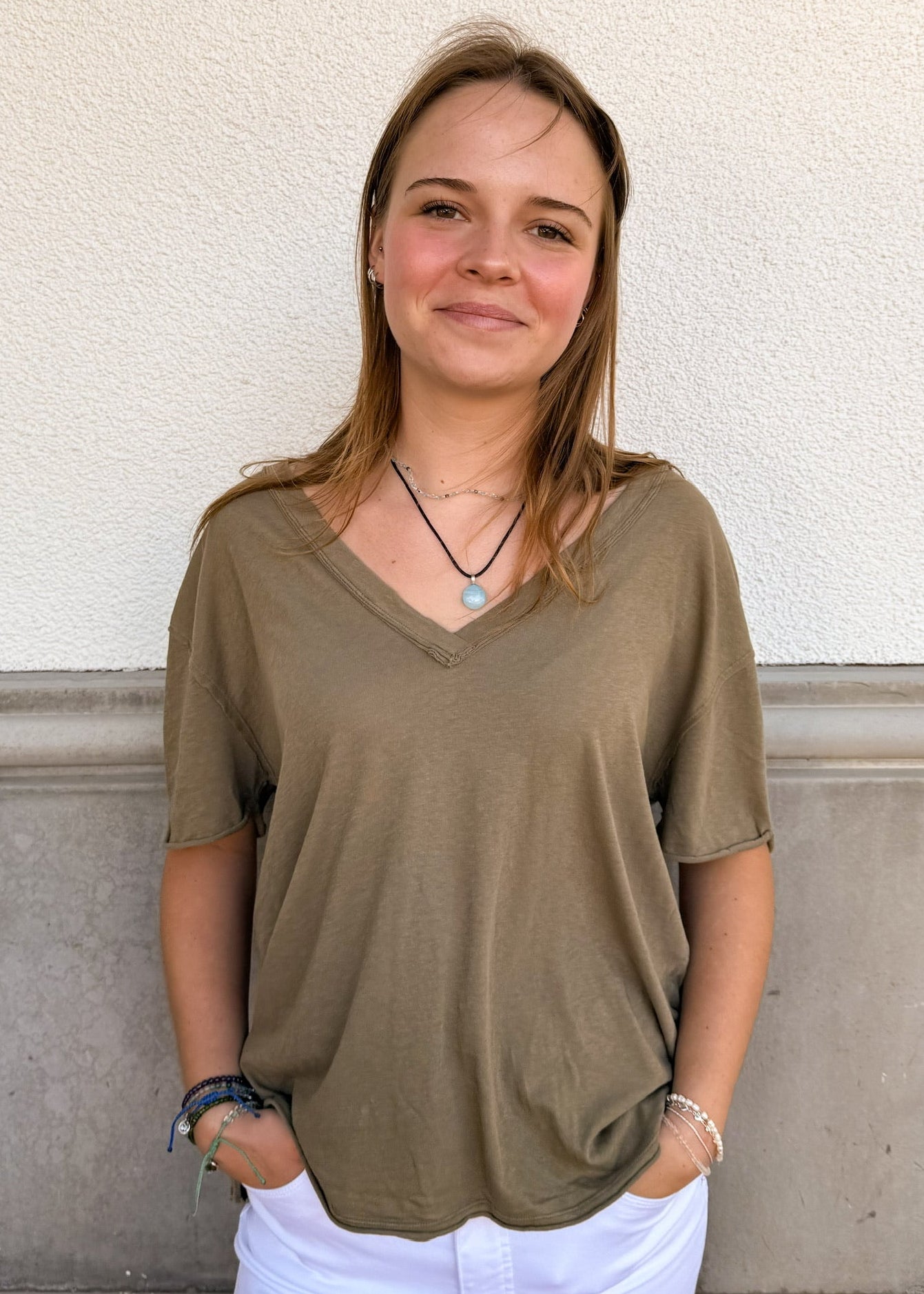Free People Nina Tee - Olive