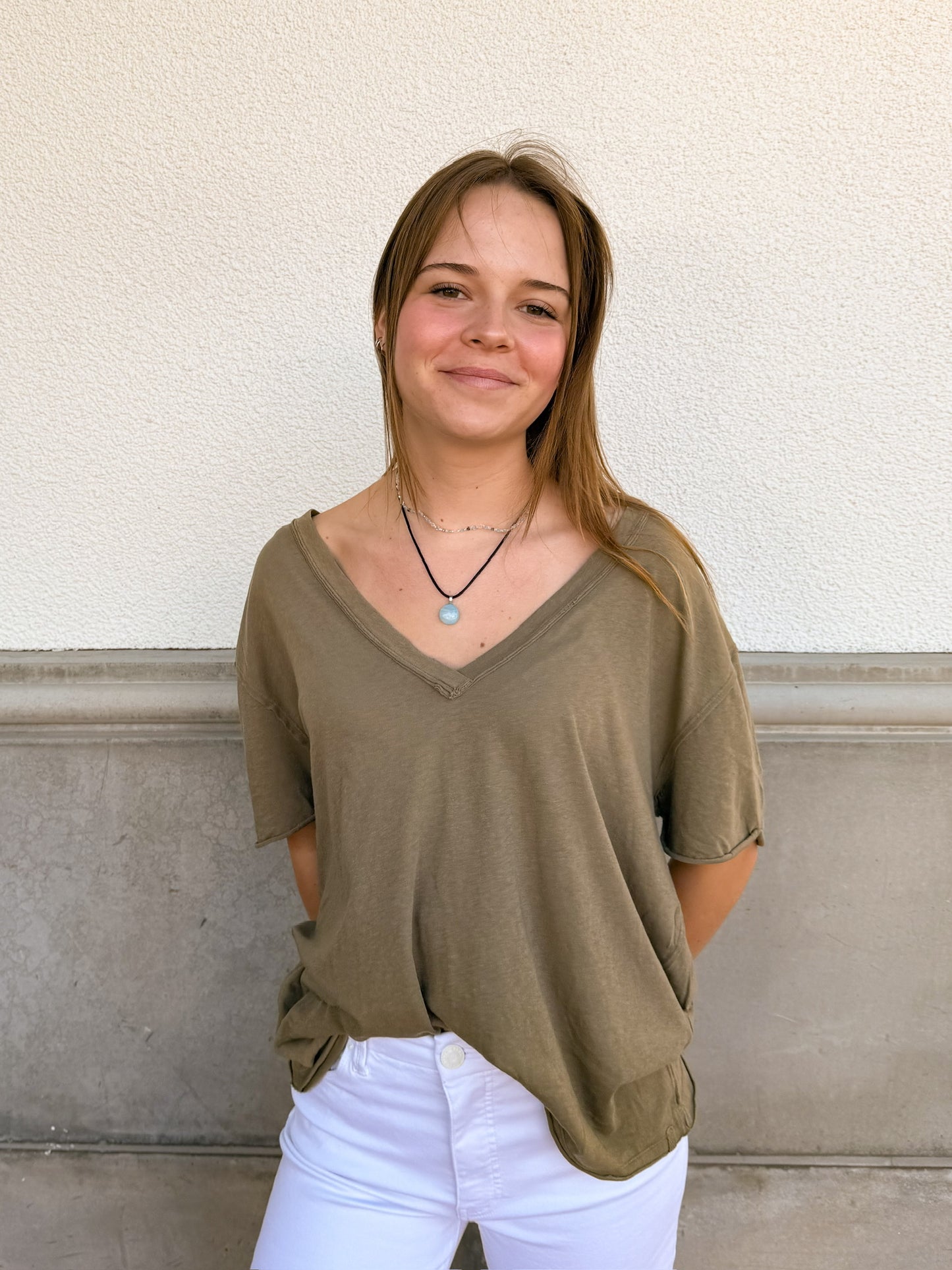 Free People Nina Tee - Olive