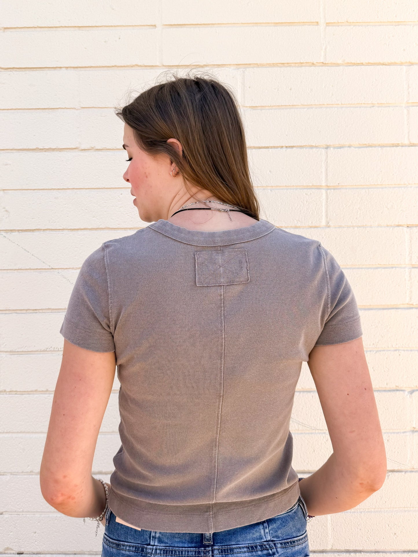 Free People WTF Atlas Tee Cocoa