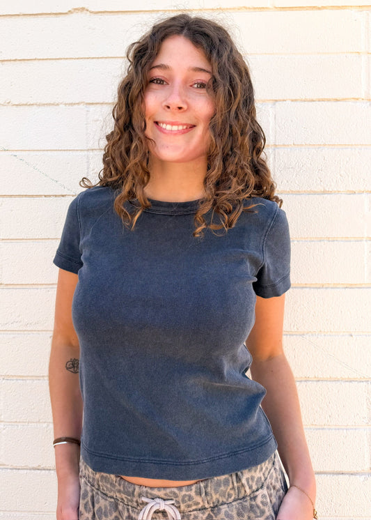 Free People WTF Atlas Tee-Black