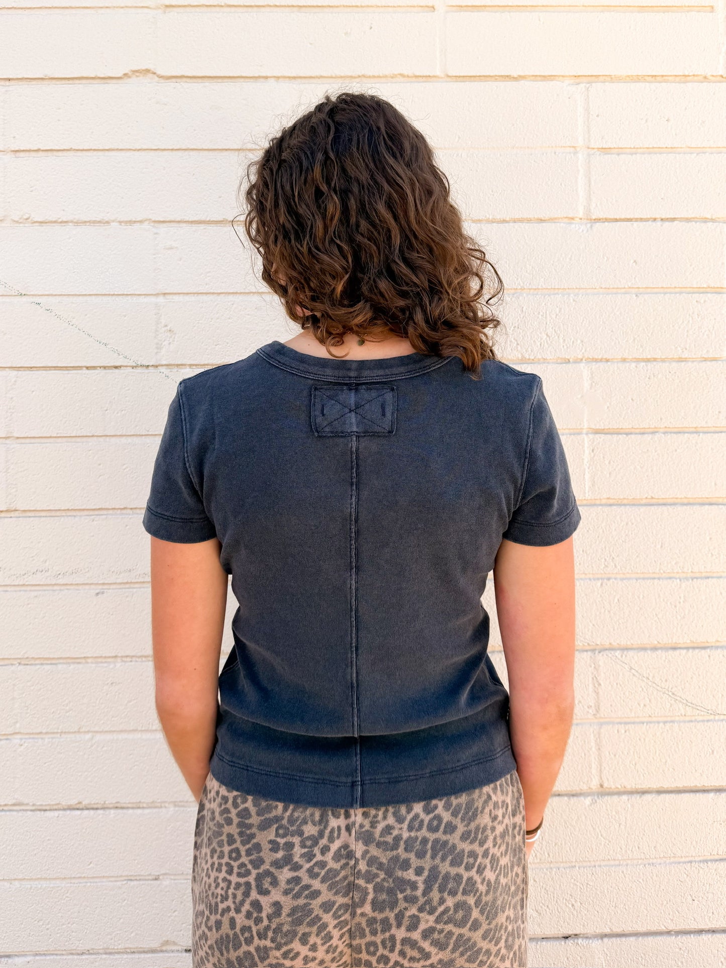 Free People WTF Atlas Tee-Black