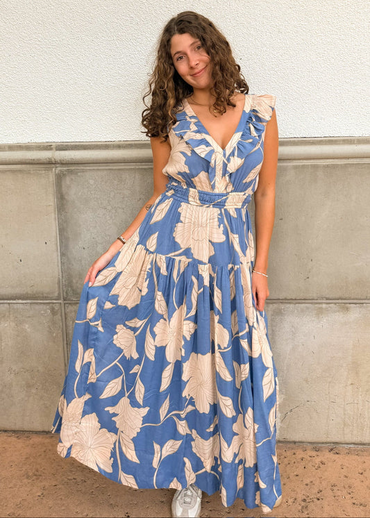 Z Supply Malene Maxi Dress - Lake Blue