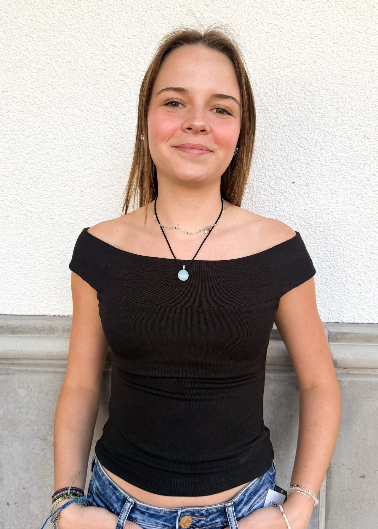 Z Supply Second Skin Off Shoulder Top - Black
