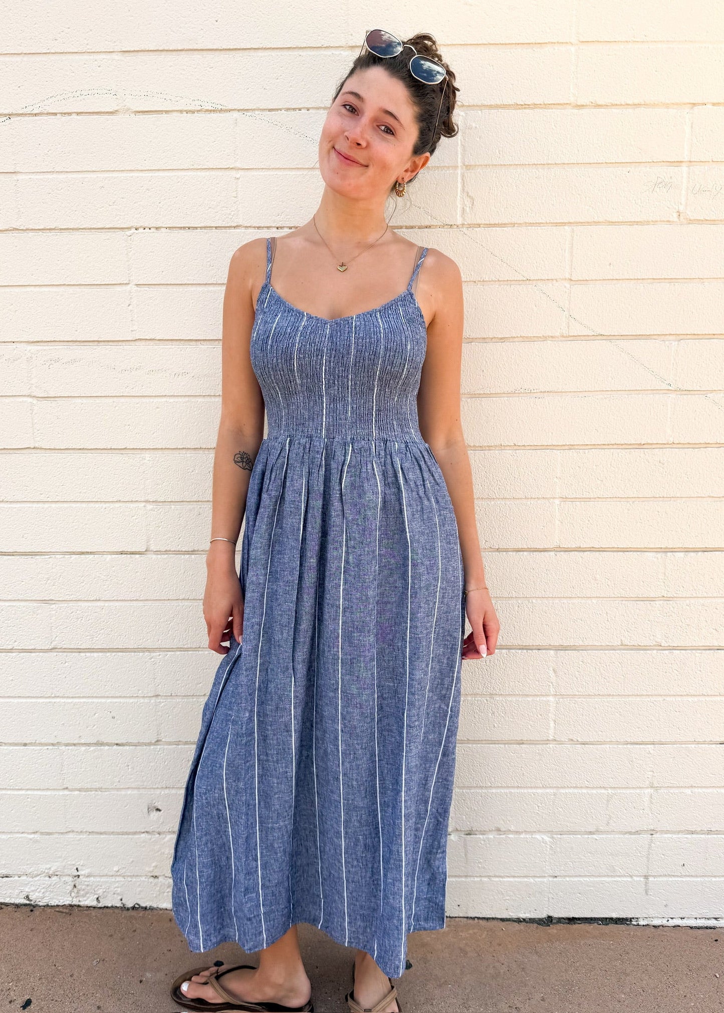 Z Supply Romy Striped Maxi Dress-Eclipse