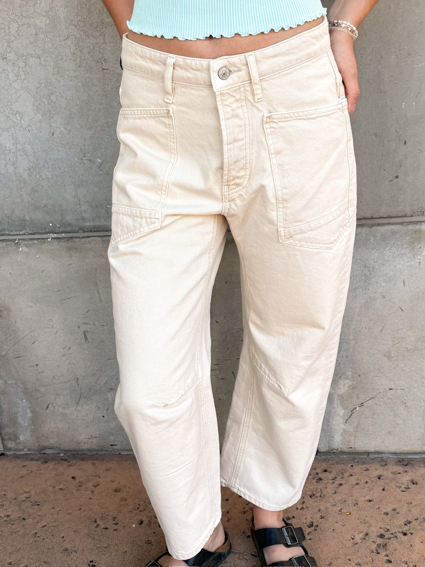 Free People Minimalist Moxie Boyfriend Jean-Dusty Roads