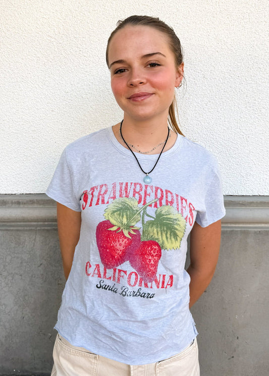 Free People Nova Graphic Tee - Strawberry
