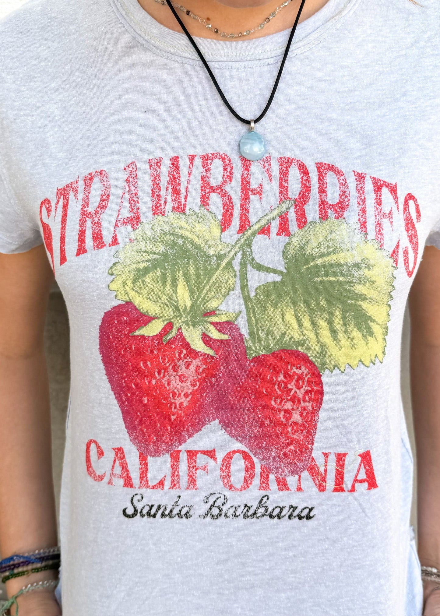 Free People Nova Graphic Tee - Strawberry
