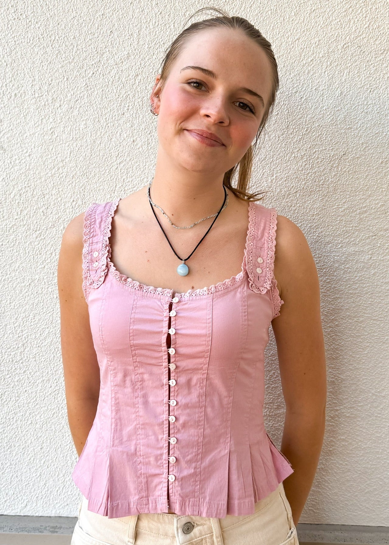 Free People Bridgette Corset Top - Pink