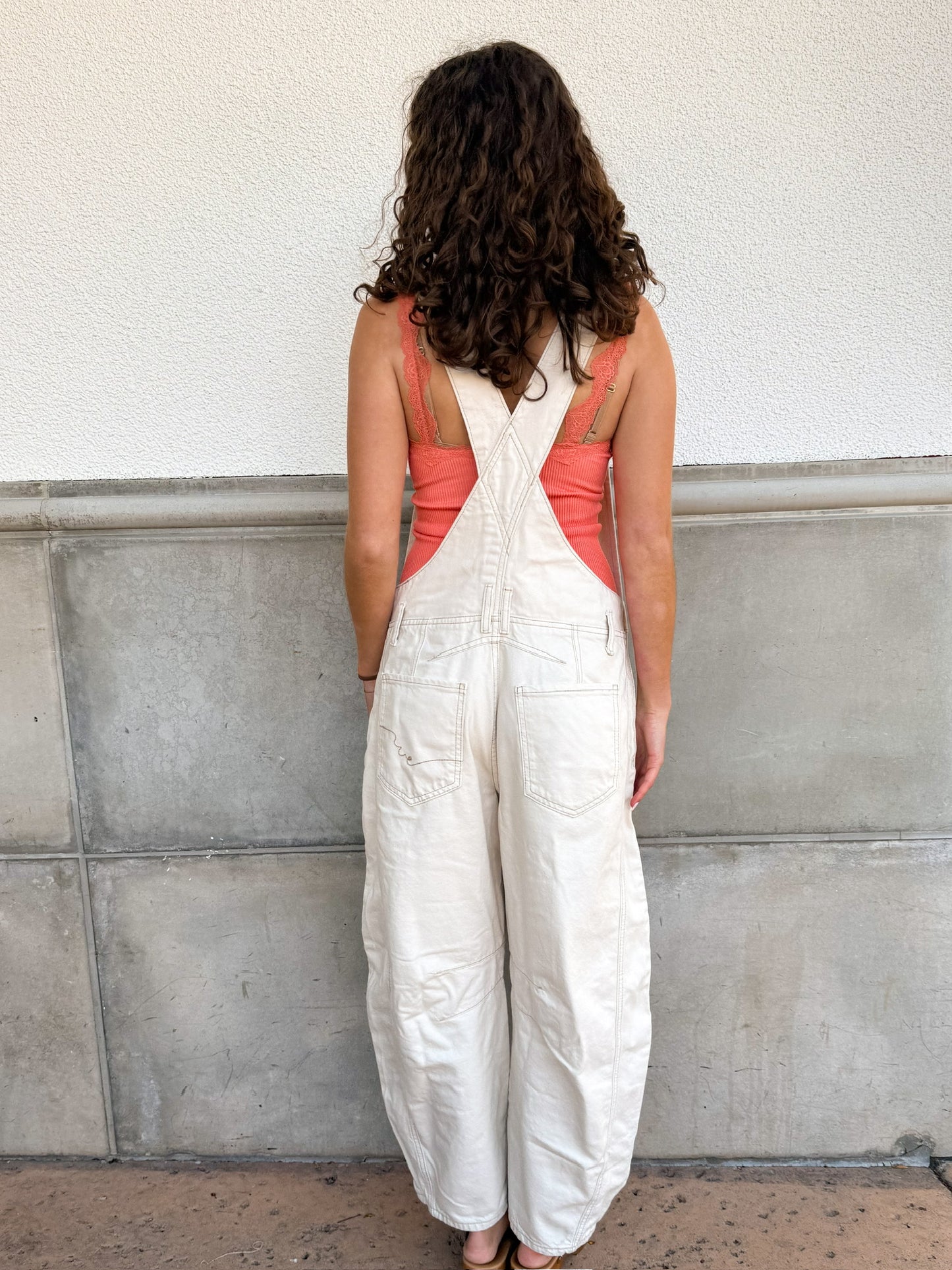 Free People Good Luck Overall - Milk