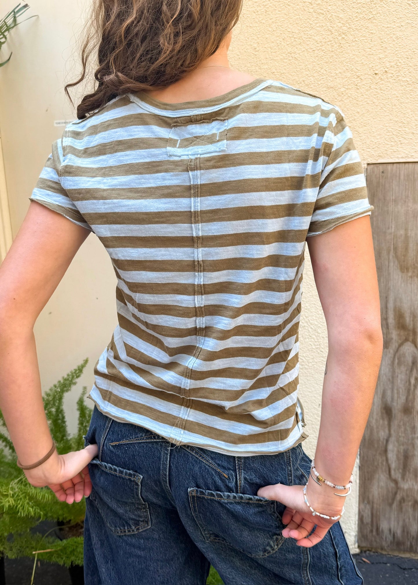 Free People Nora Tee - OB2453184 - Green Combo