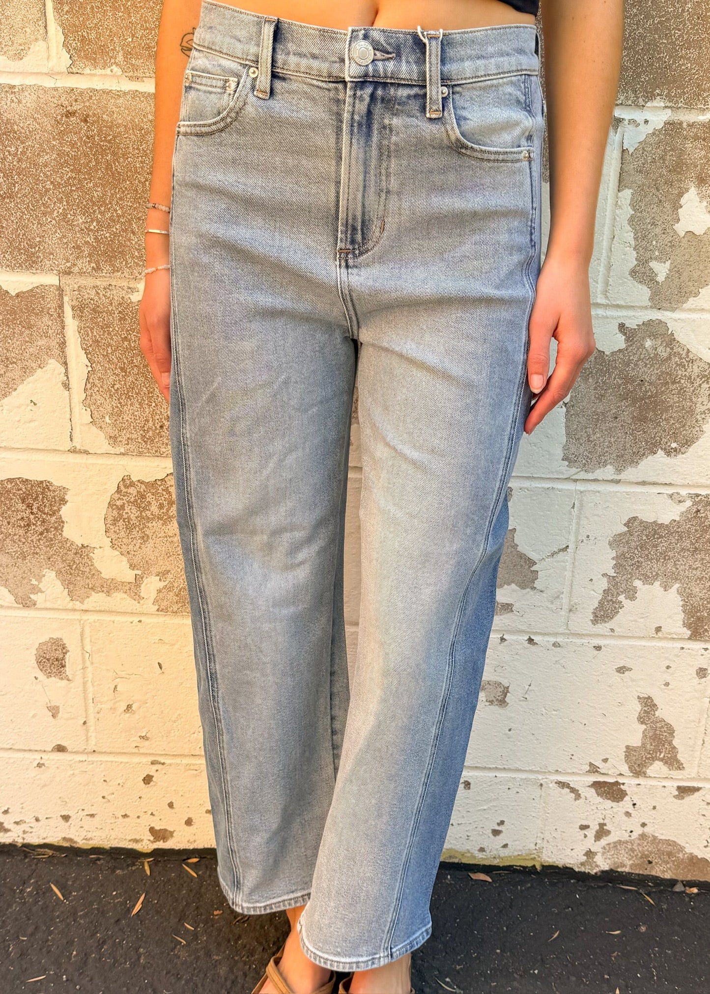 Z Supply Luna High Rise Crop Bowed Jean - Utopia