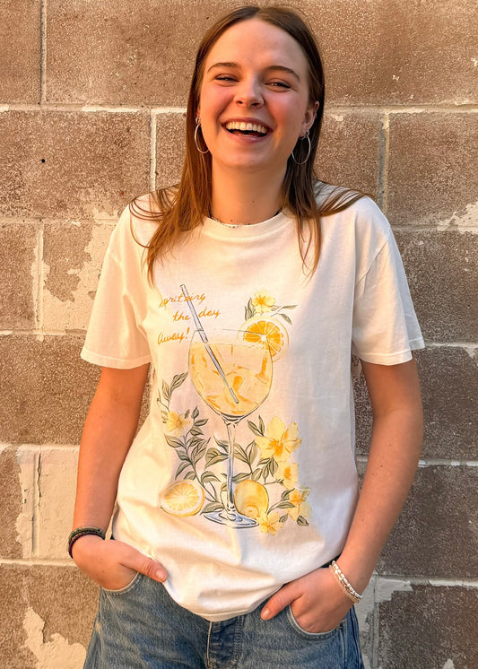 Z Supply Spritz Boyfriend Tee - GT261456S - Sea Salt