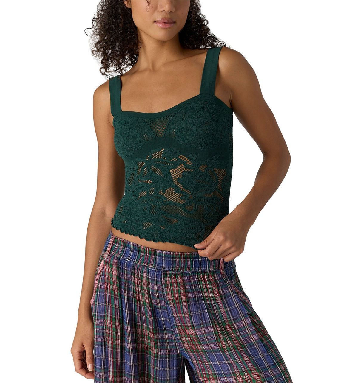 Free People Heirloom Cami - Rainforest, front view