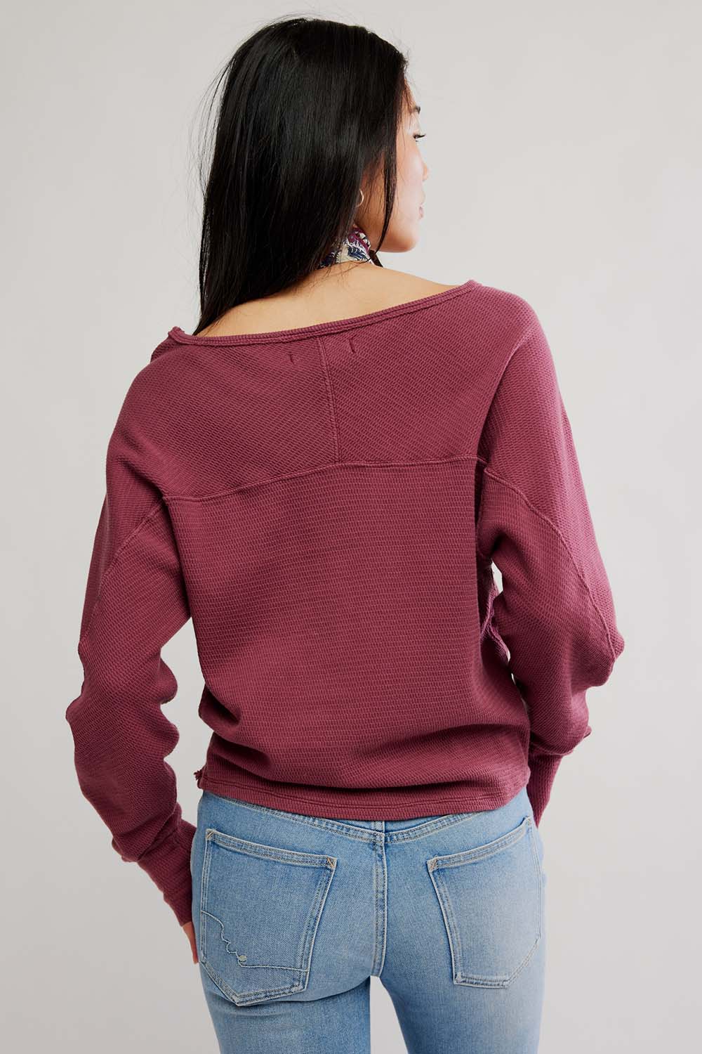 Free People Jess Long Sleeve - Dionysus, back view