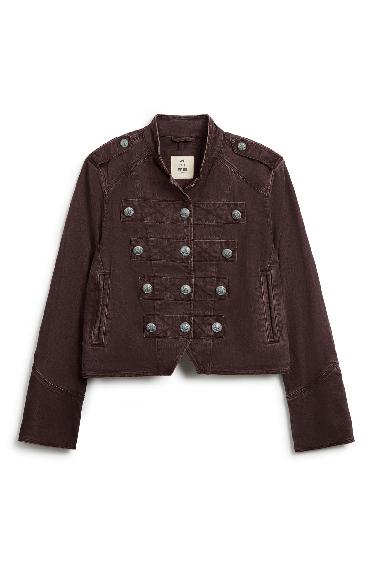 Free People Ryland Band Jacket - Double Espresso, full jacket view