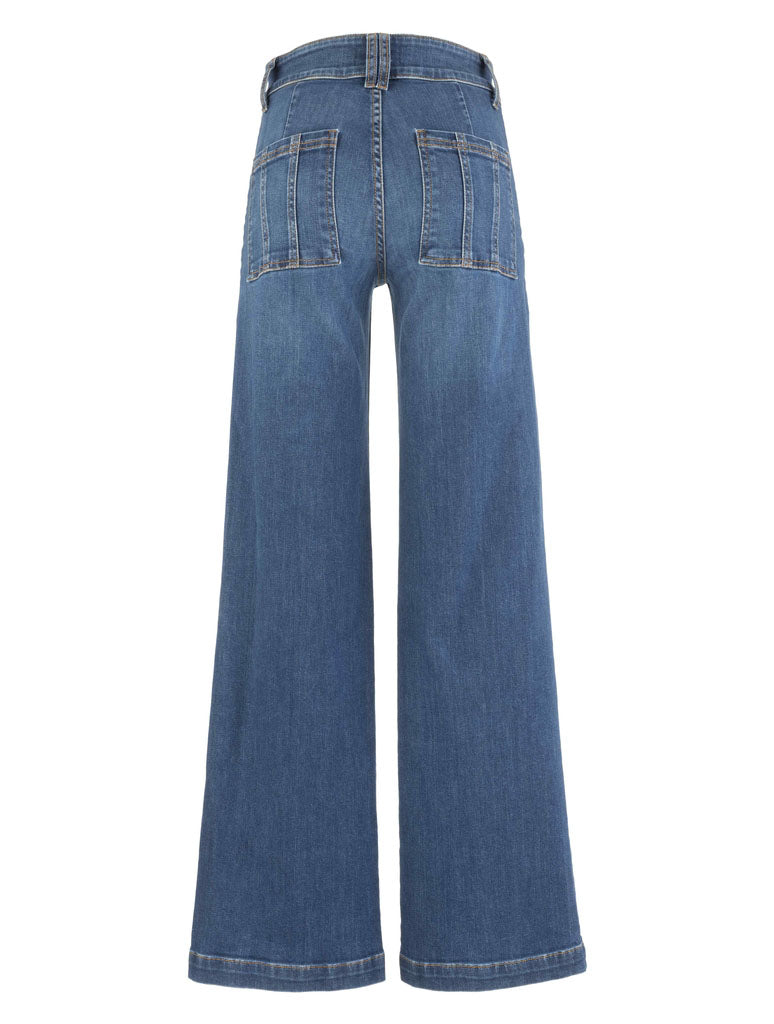 KUT from the Kloth Jodi High Rise Straight Leg Jeans in Affectionately, back view