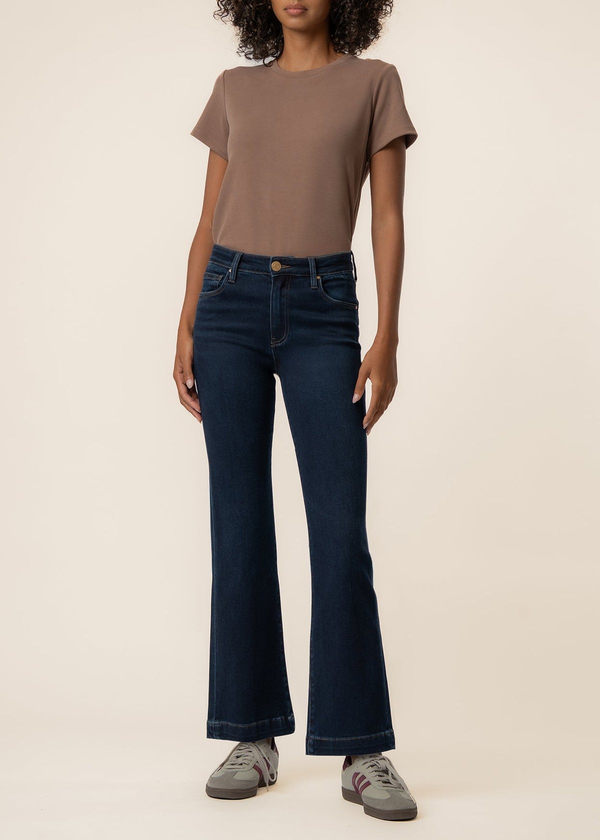 KUT from the Kloth Kelsey High Rise Kick Flare Jeans in Patience, front view