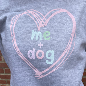 Me Plus Dog 4 Color Pullover Sweatshirt - Grey
