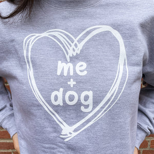 Me Plus Dog 1 Color Pullover Sweatshirt - Grey