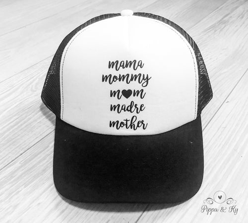 Mommy Madre Trucker Hat Front