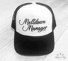 Load image into Gallery viewer, Meltdown Manager Trucker Hat Front